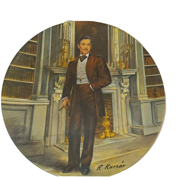 Rhett Plate Gone with the Wind Limited Edition Raymond Kursir with Certificate - Picture 1 of 3